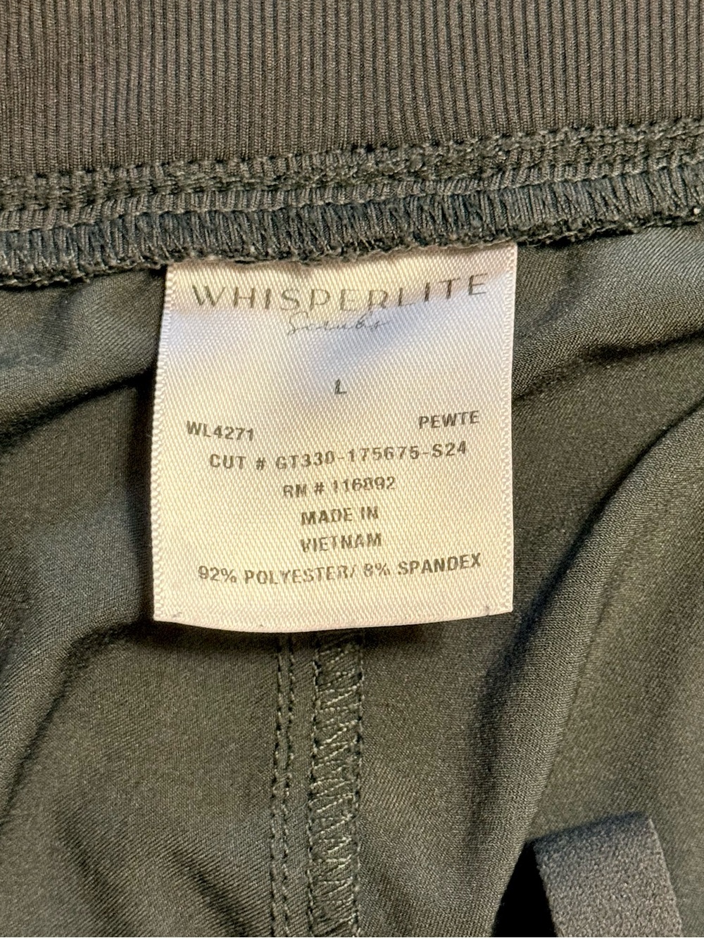 WhisperLite Cargo Scrub/Jogger Pants with Drawstring Waist | Pewter - Picture 10 of 11